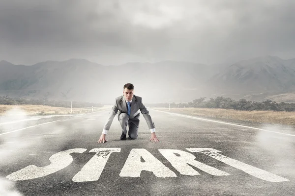 He is determined to start now — Stock Photo, Image