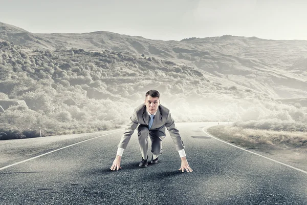 He is determined to start now — Stock Photo, Image