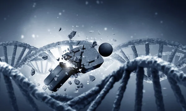 Dna 分子研究 — 图库照片