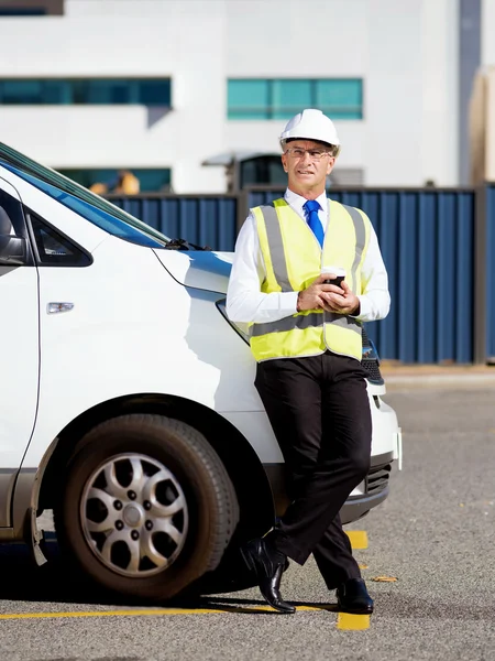 Ingeniero constructor en la obra — Foto de Stock