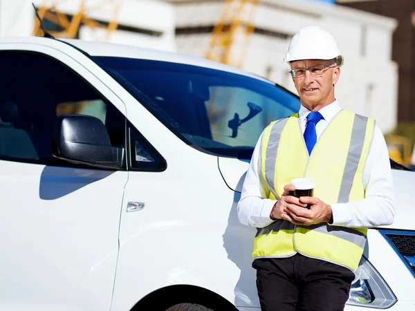 Ingeniero constructor en la obra — Foto de Stock