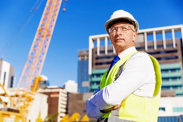 Ingeniero constructor en la obra — Foto de Stock