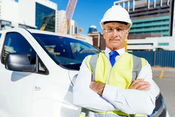 Ingeniero constructor en la obra — Foto de Stock