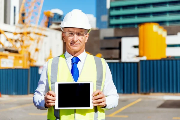 Ingeniero constructor en la obra — Foto de Stock