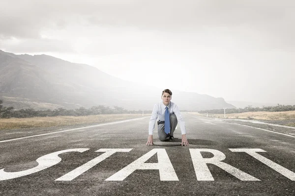 He is determined to start now — Stock Photo, Image