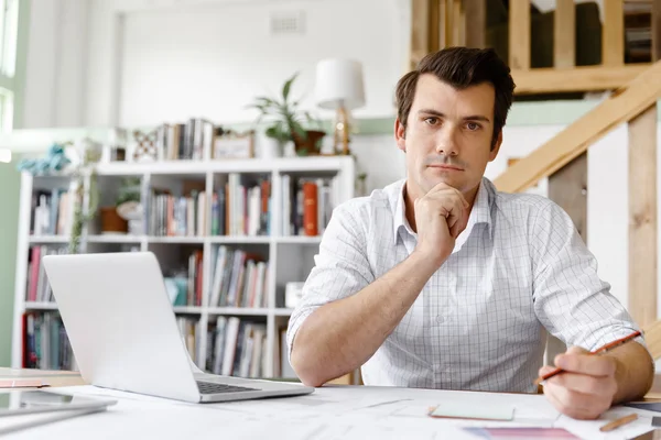 Male architect in office — Stock Photo, Image