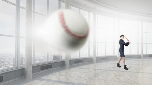 Honkbal meisje opleiding — Stockfoto