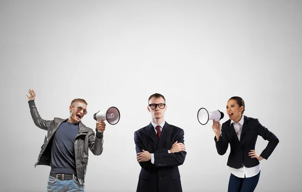 Aggression och förnedring i meddelande — Stockfoto