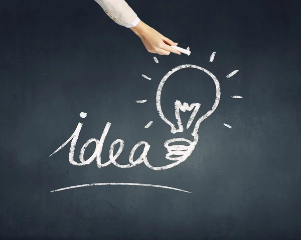 Lamp als symbool van geweldig idee — Stockfoto