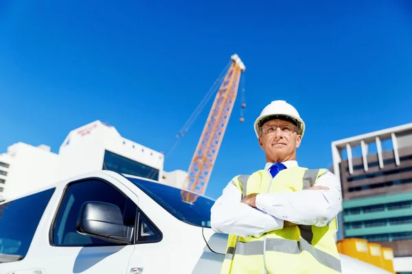 Ingeniero constructor en la obra — Foto de Stock