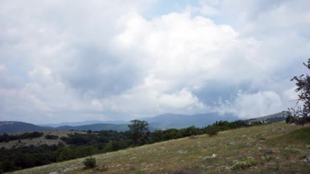 Πανέμορφο πανόραμα λόφους και τα δάση — Αρχείο Βίντεο