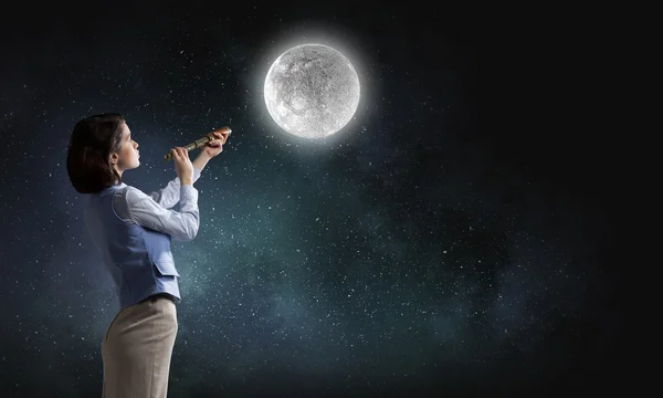 Is there life on moon — Stock Photo, Image