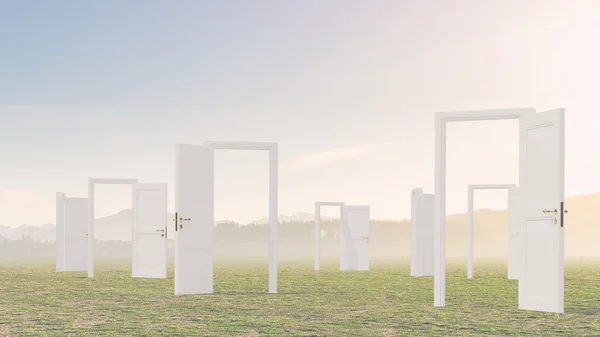 Porta aberta para algum lugar — Fotografia de Stock