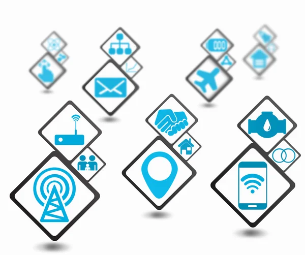 Collection of media icons — Stock Photo, Image