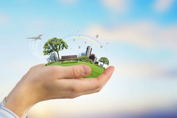 Green eco planet — Stock Photo, Image