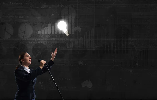 Anunciando seu discurso impressionante — Fotografia de Stock
