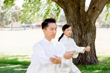 İnsanlar Park Thai chi