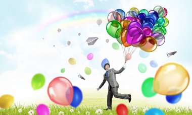 Balonlu komik adam