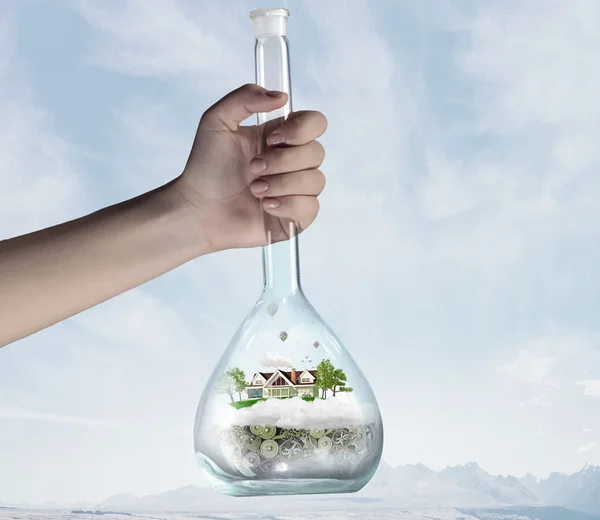 Ciência para a vida saudável verde — Fotografia de Stock