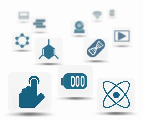 Collection of media icons — Stock Photo, Image