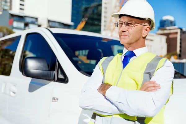 Ingeniero constructor en la obra — Foto de Stock