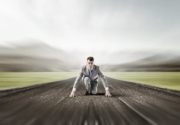 Ele está determinado a começar agora. — Fotografia de Stock