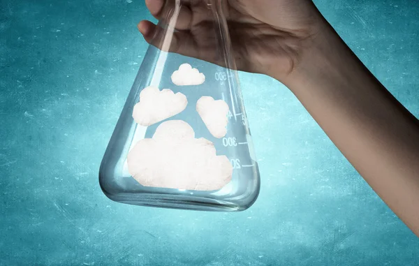 Clouds in glass tube — Stock Photo, Image