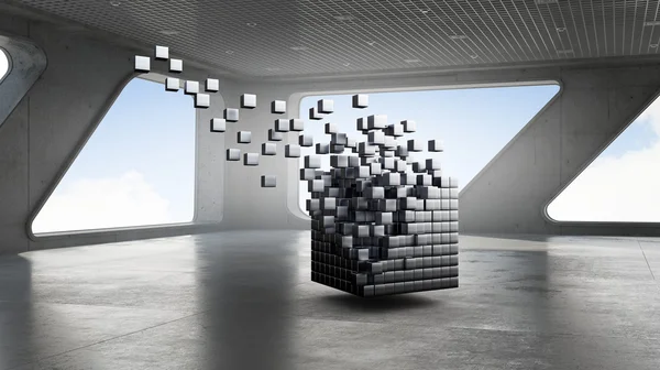 Figura cubo en elegante interior —  Fotos de Stock