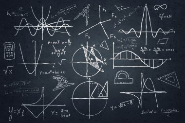 Elle çizilmiş geometri seti
