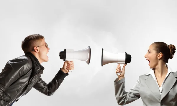 Aggression och förnedring i meddelande — Stockfoto