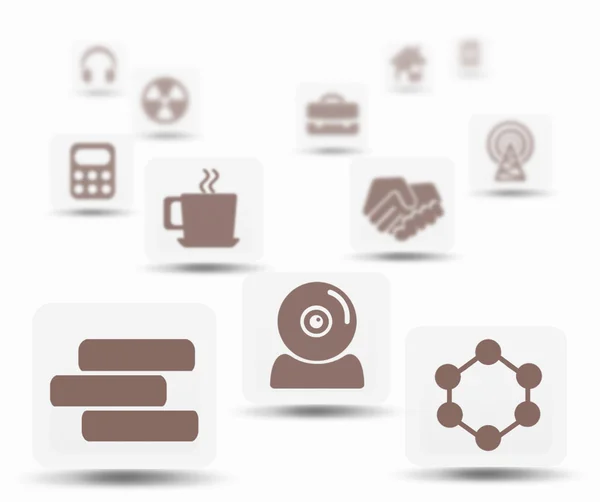 Collection of media icons — Stock Photo, Image