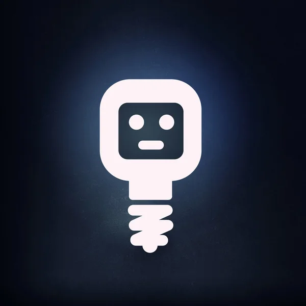 Glowing bulb icon — Stock Photo, Image