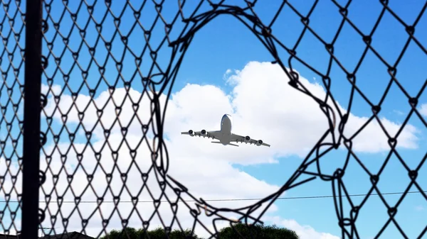 Airplane taking off — Stock Photo, Image