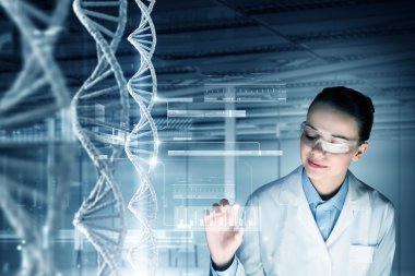 Kadın bilim teknoloji uzmanı laboratuvar olarak