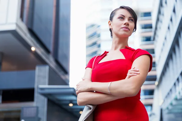 Portrait of businesswoman outside — Stock Photo, Image