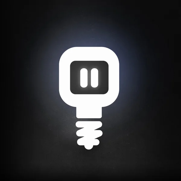 Glowing bulb icon — Stock Photo, Image