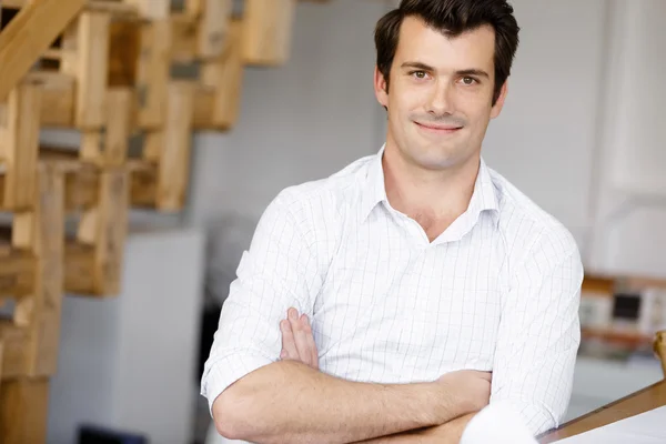 Young man with headphones — Stock Photo, Image