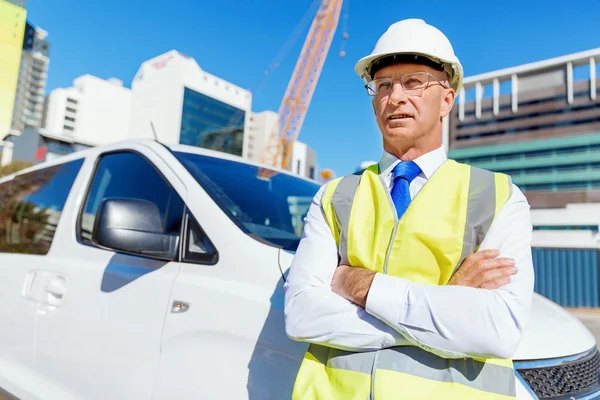 Ingeniero constructor en la obra — Foto de Stock