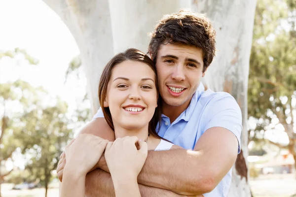 Young couple in the park Royalty Free Stock Images