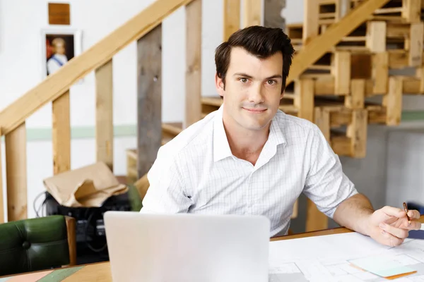 Male architect in office — Stock Photo, Image