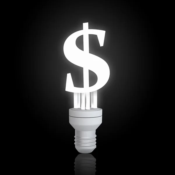 Dollarzeichen-Lampe — Stockfoto