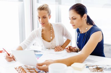 Ofiste iki bayan meslektaşım var.