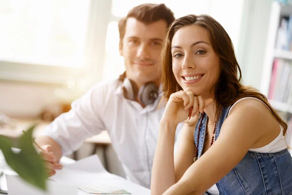 Team of two young people — Stock Photo, Image