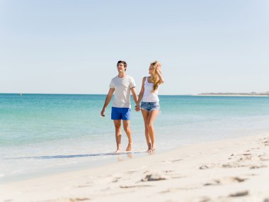 plaj romantik genç Çift