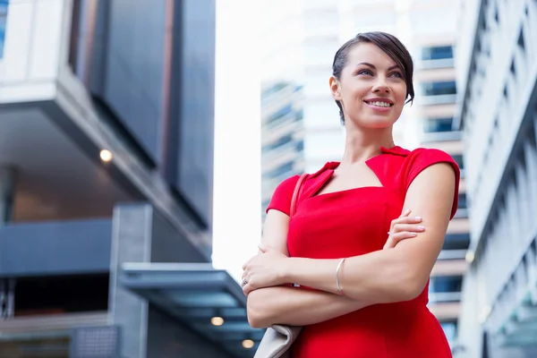 Portrait of businesswoman outside — Stock Photo, Image