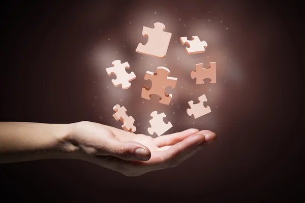 Jigsaw game elements — Stock Photo, Image