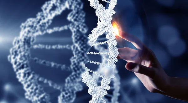 Pesquisa de moléculas de DNA — Fotografia de Stock