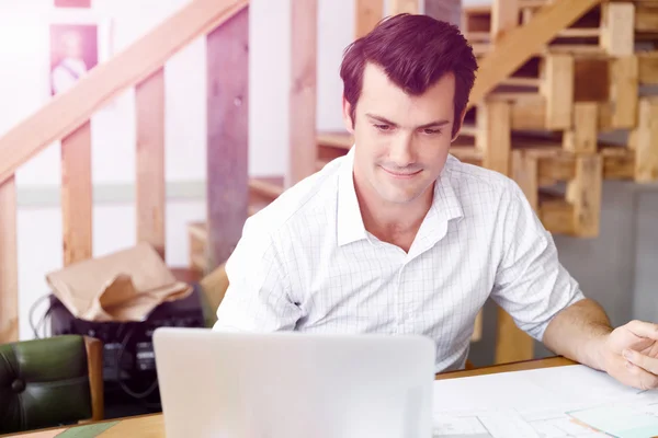 Male architect in office — Stock Photo, Image