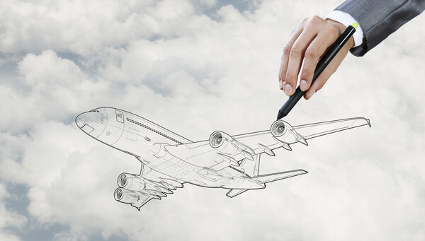 Graphic designer at work