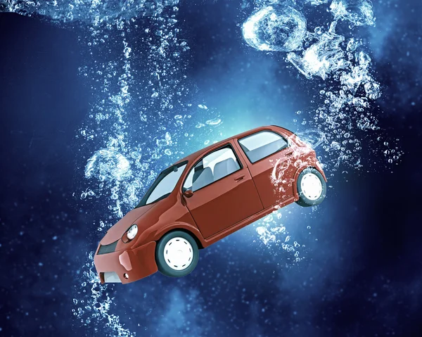 Автомобіль під водою — стокове фото